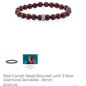 VVS diamond & garnet bracelet